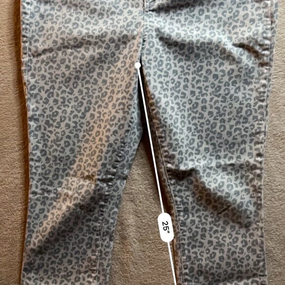 NYDJ Chico's Women 12‎ Skinny Ankle Jeans Jegging Lift Tuck Cheetah Animal (R) - Picture 9 of 10